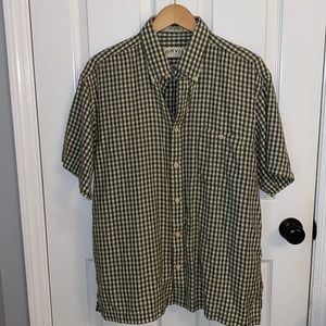 Men’s Orvis short sleeve plaid shirt large